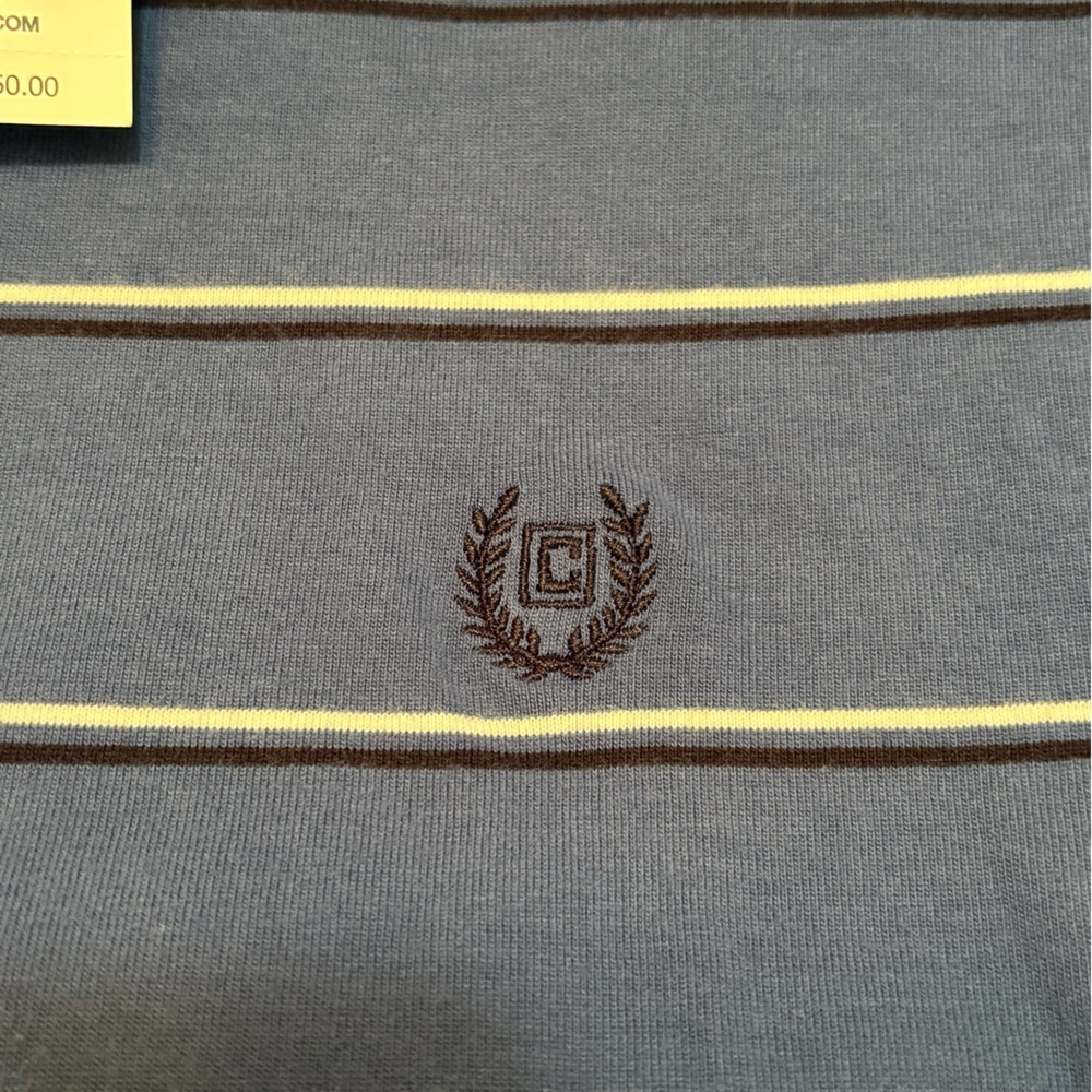 Chaps Navy and White Striped Long Sleeve Shirt NWT size XL - Picture 3 of 9